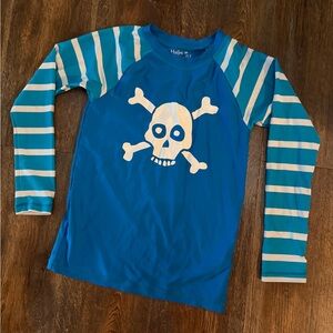 Hatley Blue and White Kids Swim Rashguard